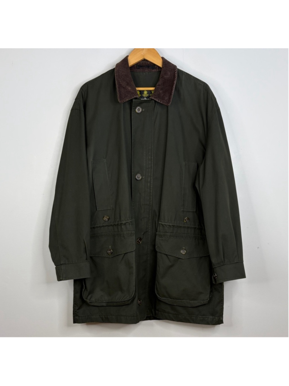 Vintage Barbour Endurance Jacket Mens 42 Olive Green Ventile Cotton A1005